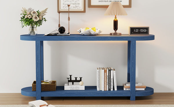 English Elm U_Style Modern Minimalist Ash Veneer Console Table For Entryways, Living Rooms, And Hallways Decor N711P241273V-GIGA