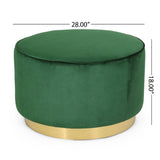 Christopher Knight Home® - Noble House - Croton Modern Glam Velvet Swivel Ottoman