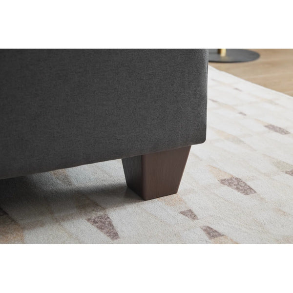 English Elm Upholstered Modular Sectional with Dual Chaise Button Tufted Contemporary Living Room Sofa Dark Gray B2730S00066