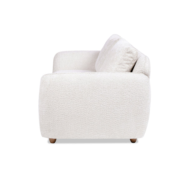 English Elm Jennifer Taylor Home - Sharon 84" Puffy Arm Sofa in Alpaca Off-White Chenille—Pet-Friendly, Removable Cushions, Durable Support B2719P238353