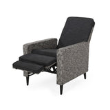 Christopher Knight Home® - Noble House - Murdock Outdoor Wicker Recliner, Mixed Black And Dark Gray