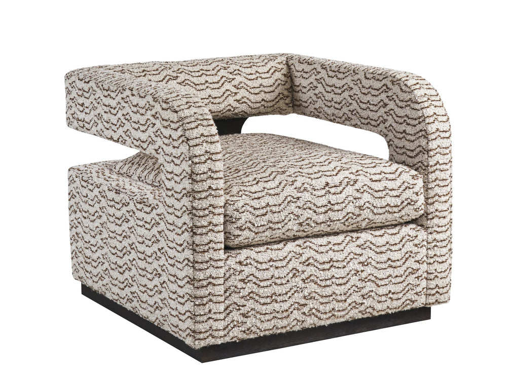 Lexington Coda Swivel Chair - Contemporary Comfort With Ultra Down Cushion & Earthy Textured Fabrics  Wood 1960-11sw-40