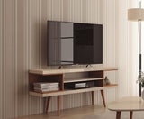 Utopia 53.14 TV Stand in Off White and Maple Cream 19651 Manhattan Comfort