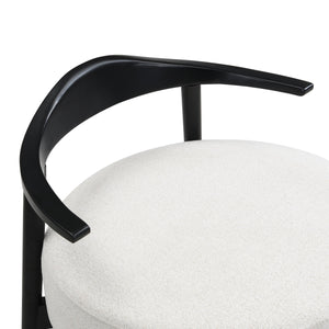 English Elm Christopher Knight Home® - Upholstered Nordic Accent Chair Beige with Black Frame — Modern 300lb Capacity Reading Armchair for Sunroom N779P264850B