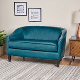 Christopher Knight Home® - Noble House - Justine Teal Leather Loveseat