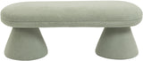 Drum Mint Faux Shearling Teddy Fabric Bench 196Mint Meridian Furniture