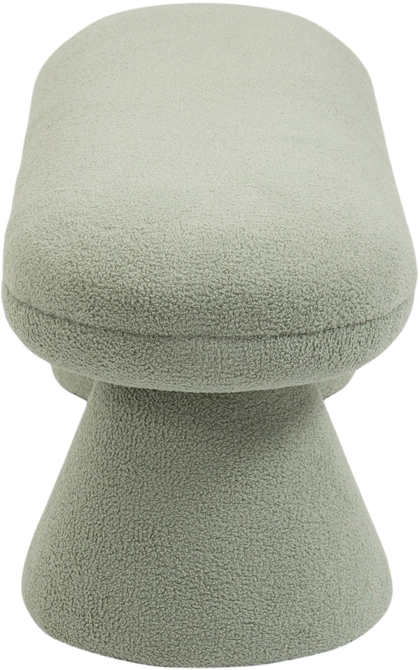 Drum Mint Faux Shearling Teddy Fabric Bench 196Mint Meridian Furniture