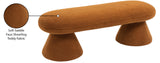 Drum Saddle Faux Shearling Teddy Fabric Bench 196Saddle Meridian Furniture