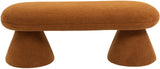 Drum Saddle Faux Shearling Teddy Fabric Bench 196Saddle Meridian Furniture