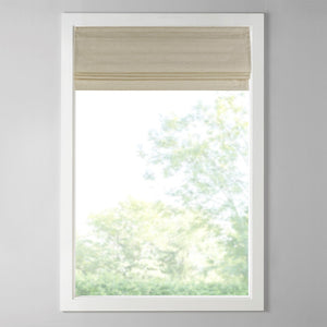English Elm Printed Faux Silk Room Darkening Cordless Roman Shade with Thermal Backing, OEKO‑TEX Certified Energy Efficient Window Covering taupe 6.04 L x 11.42 W x 7.48 H B03598313