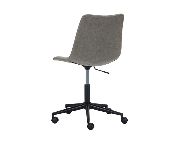 Sunpan Cal Office Chair - Stylish Mid-Century Design with Adjustable Height and Smooth Mobility for Comfort Antique Grey