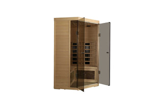 English Elm 3-person Canadian Hemlock Far Infrared Home Sauna with Low Emf Heaters and Digital Controls W5530P477411