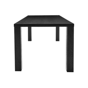 EuroStyle Abby 84 Inch Oak Veneer Rectangle Dining Table Seats Eight for Large Gathering Spaces Black 19708-BLK-KIT