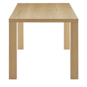 EuroStyle Abby 84 Inch Oak Veneer Rectangle Dining Table Seats Eight for Large Gathering Spaces Oak 19708-OAK-KIT