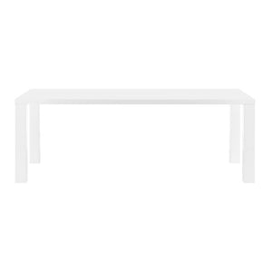EuroStyle Abby 84 Inch Oak Veneer Rectangle Dining Table Seats Eight for Large Gathering Spaces High Gloss White 19708-WHT-KIT