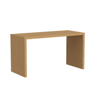 EuroStyle Abby Modern Home Office Writing Desk with American Veneer and Flexible Base Options Oak 19710-OAK