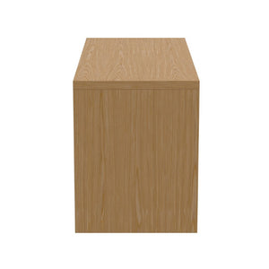 EuroStyle Abby Modern Home Office Writing Desk with American Veneer and Flexible Base Options Oak 19710-OAK