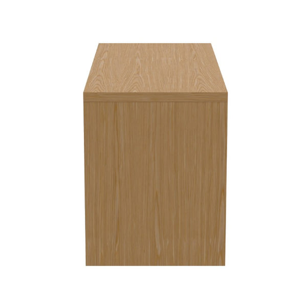 EuroStyle Abby Modern Home Office Writing Desk with American Veneer and Flexible Base Options Oak 19710-OAK