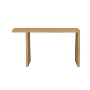 EuroStyle Abby Modern Home Office Writing Desk with American Veneer and Flexible Base Options Oak 19710-OAK