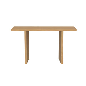 EuroStyle Abby Modern Home Office Writing Desk with American Veneer and Flexible Base Options Oak 19710-OAK