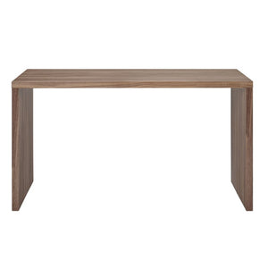 EuroStyle Abby Modern Home Office Writing Desk with American Veneer and Flexible Base Options Walnut 19710-WAL