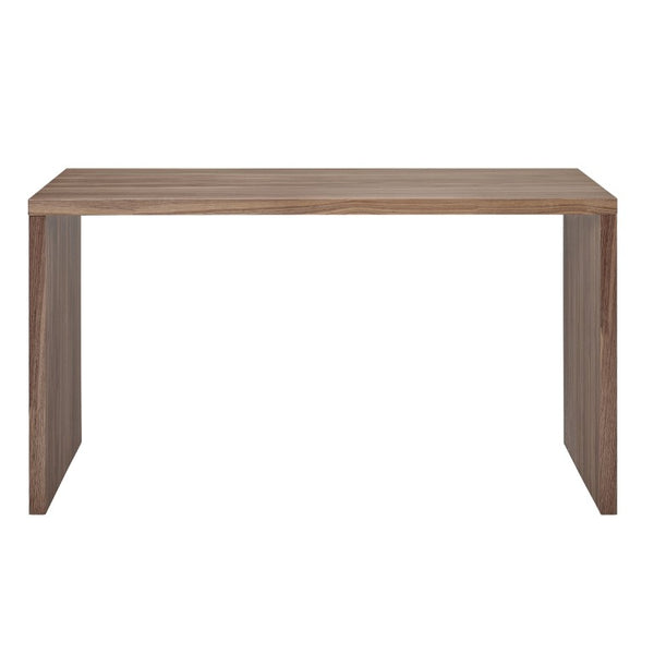 EuroStyle Abby Modern Home Office Writing Desk with American Veneer and Flexible Base Options Walnut 19710-WAL