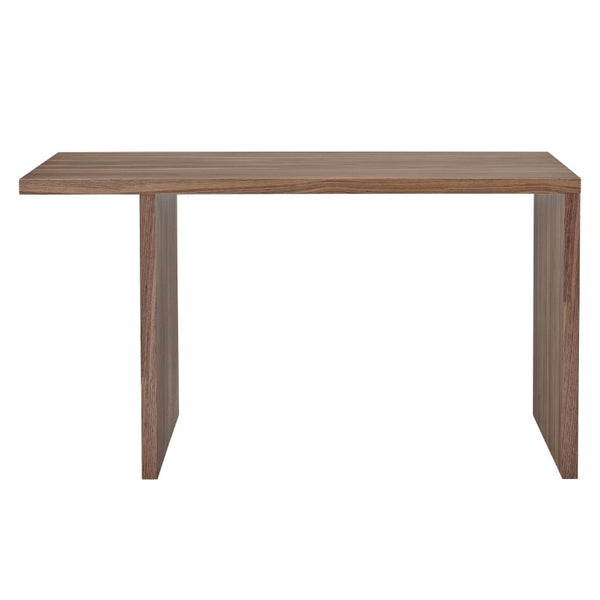 EuroStyle Abby Modern Home Office Writing Desk with American Veneer and Flexible Base Options Walnut 19710-WAL