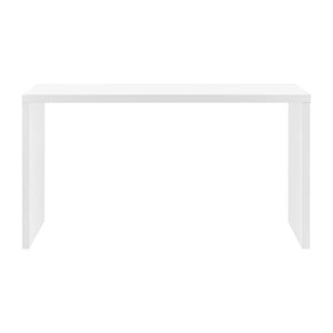 EuroStyle Abby Modern Home Office Writing Desk with American Veneer and Flexible Base Options Matte White 19710-WHT