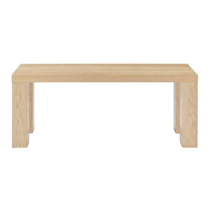 EuroStyle Abby 49 Inch Oak Veneer Entryway Bench with Honeycomb Core and Steel Reinforced Legs Oak 19720OAK-KIT