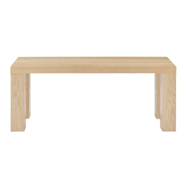 EuroStyle Abby 49 Inch Oak Veneer Entryway Bench with Honeycomb Core and Steel Reinforced Legs Oak 19720OAK-KIT