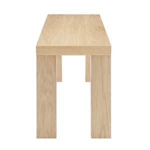 EuroStyle Abby 49 Inch Oak Veneer Entryway Bench with Honeycomb Core and Steel Reinforced Legs Oak 19720OAK-KIT