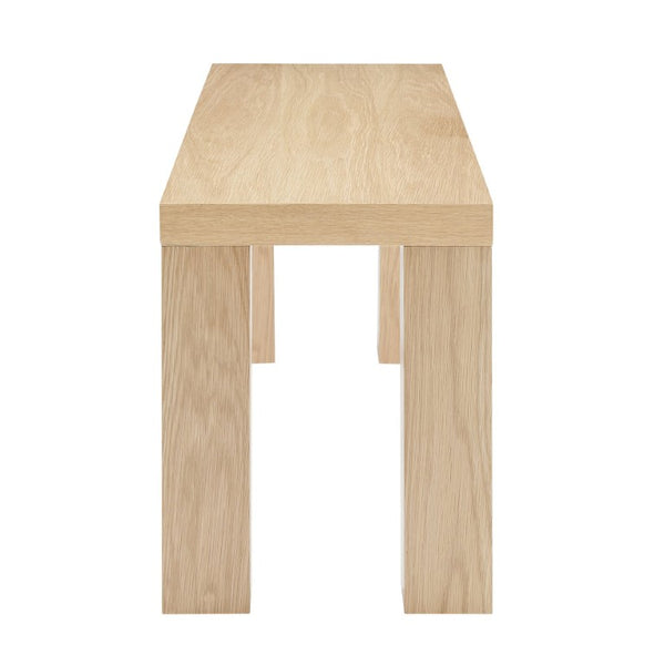 EuroStyle Abby 49 Inch Oak Veneer Entryway Bench with Honeycomb Core and Steel Reinforced Legs Oak 19720OAK-KIT