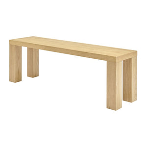 EuroStyle Abby 57 Inch Oak Veneer Bench with Steel Reinforced Legs for Bedroom or Entryway Oak 19723OAK-KIT