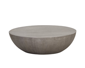 Sunpan Kinsley Coffee Table – Handcrafted Round Drum Design from Solid Mango Wood for Unique Spaces Large - 60W x 60D x 17.25H