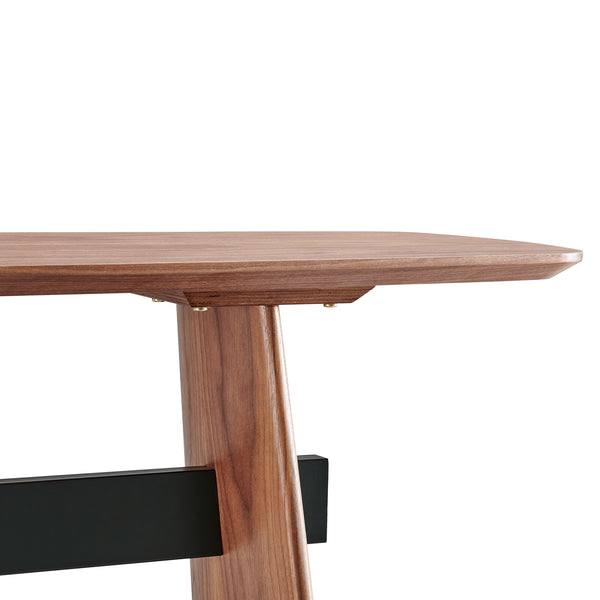 EuroStyle Folke 55" Desk Walnut 19738-WAL