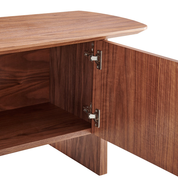 EuroStyle Folke 71" Media Stand Walnut 19740WAL-KIT