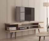 Utopia 70.47 TV Stand in Off White and Maple Cream 19751 Manhattan Comfort