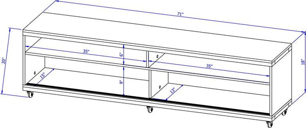 Utopia 70.47 TV Stand in Off White and Maple Cream 19751 Manhattan Comfort