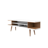 Manhattan Comfort Utopia Contemporary - Modern TV Stand White Gloss and Maple Cream 19752