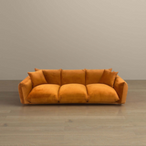 English Elm Ashcroft Furniture - Arlo Burnt Orange Velvet Sofa