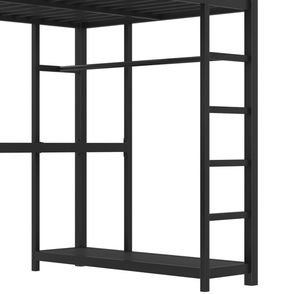 English Elm Twin House Bunk Bed with Slide Storage Stairs and Safety Rails for Kids Rooms W1580S00369