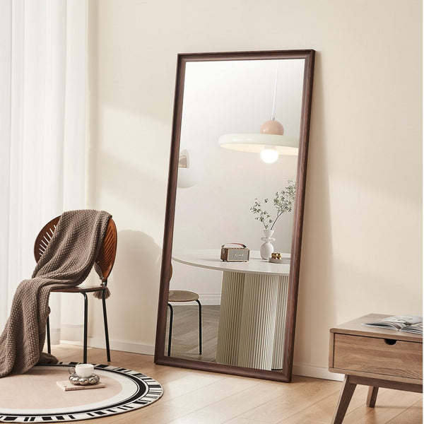 English Elm Full Length Faux Wood Framed Wall Mirror Vintage Dressing Body Accent 70 Inch W2071P247816