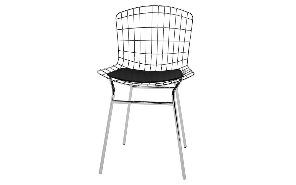 Manhattan Comfort Madeline Modern Chair Silver and Black 197AMC1