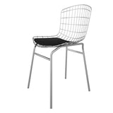 Manhattan Comfort Madeline Modern Chair Silver and Black 197AMC1