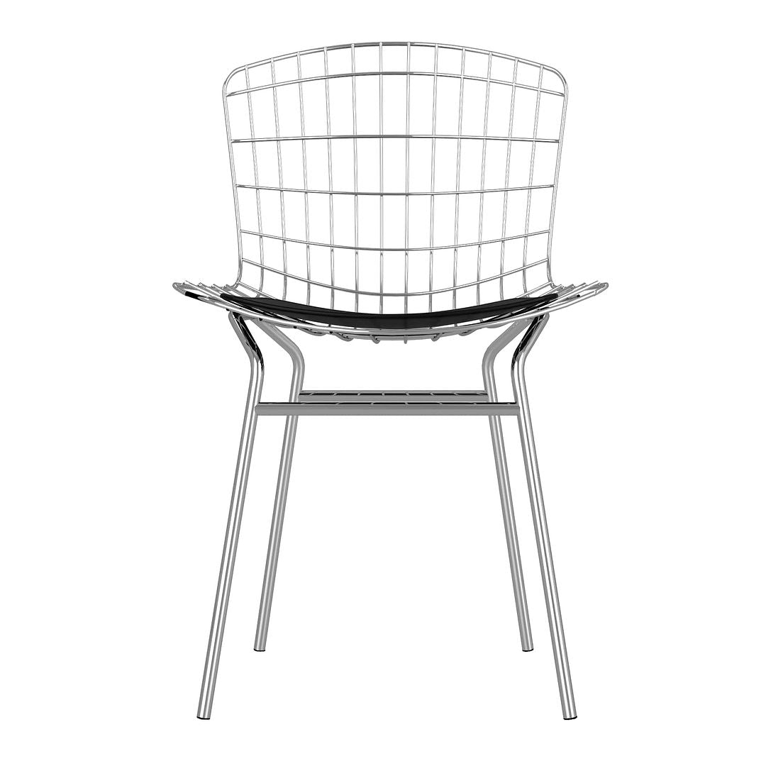 Manhattan Comfort Madeline Modern Chair Silver and Black 197AMC1