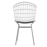 Manhattan Comfort Madeline Modern Chair Silver and Black 197AMC1