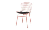 Manhattan Comfort Madeline Modern Chair Rose Pink Gold and Black 197AMC5