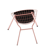 Manhattan Comfort Madeline Modern Chair Rose Pink Gold and Black 197AMC5