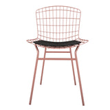 Manhattan Comfort Madeline Modern Chair Rose Pink Gold and Black 197AMC5