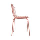 Manhattan Comfort Madeline Modern Chair Rose Pink Gold and White 197AMC6